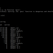 Compiler Design : Shift Reducing Parsing in C