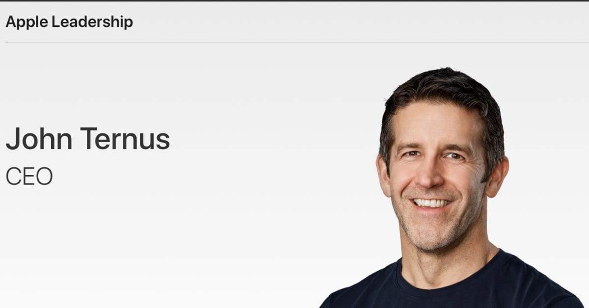 John Ternus Named Apple CEO as Tim Cook Steps Down to Executive Chairman